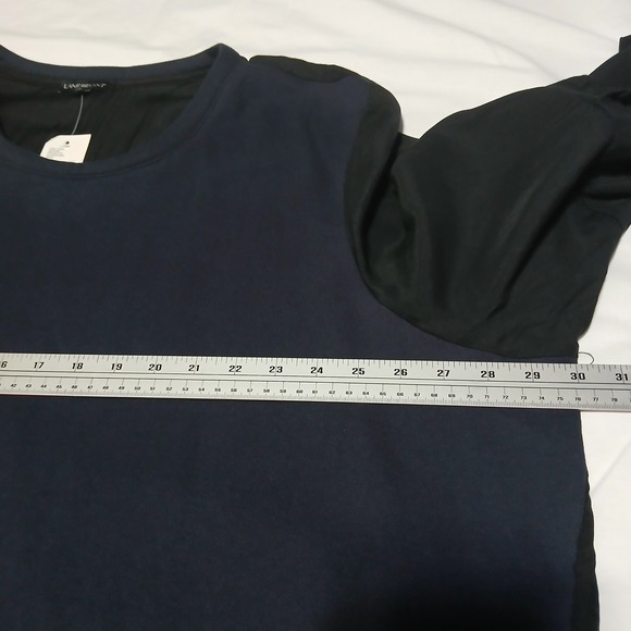 Lane Bryant Ruffle Sleeve‎ Blouse Top Layered Hem Plus Size 26/28 - Picture 5 of 7